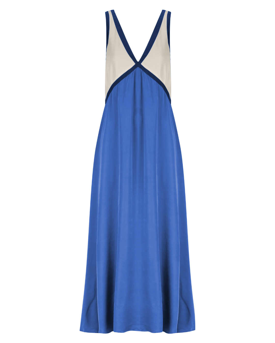 Women's Satin Dress – Contrast Detail Elegant Everyday – side view