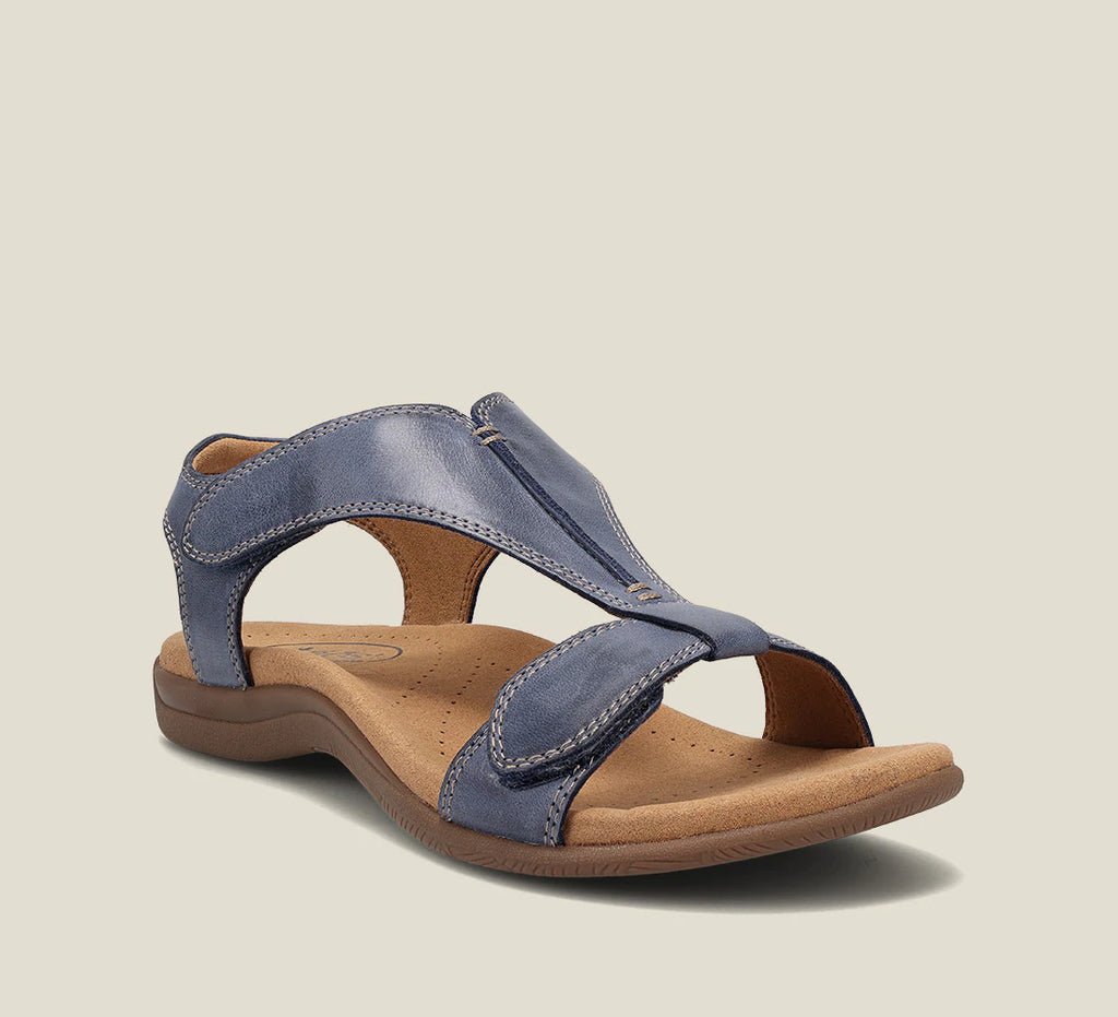 Women's Sandals - Orthopedic Vegan Leather Sandals in Grey