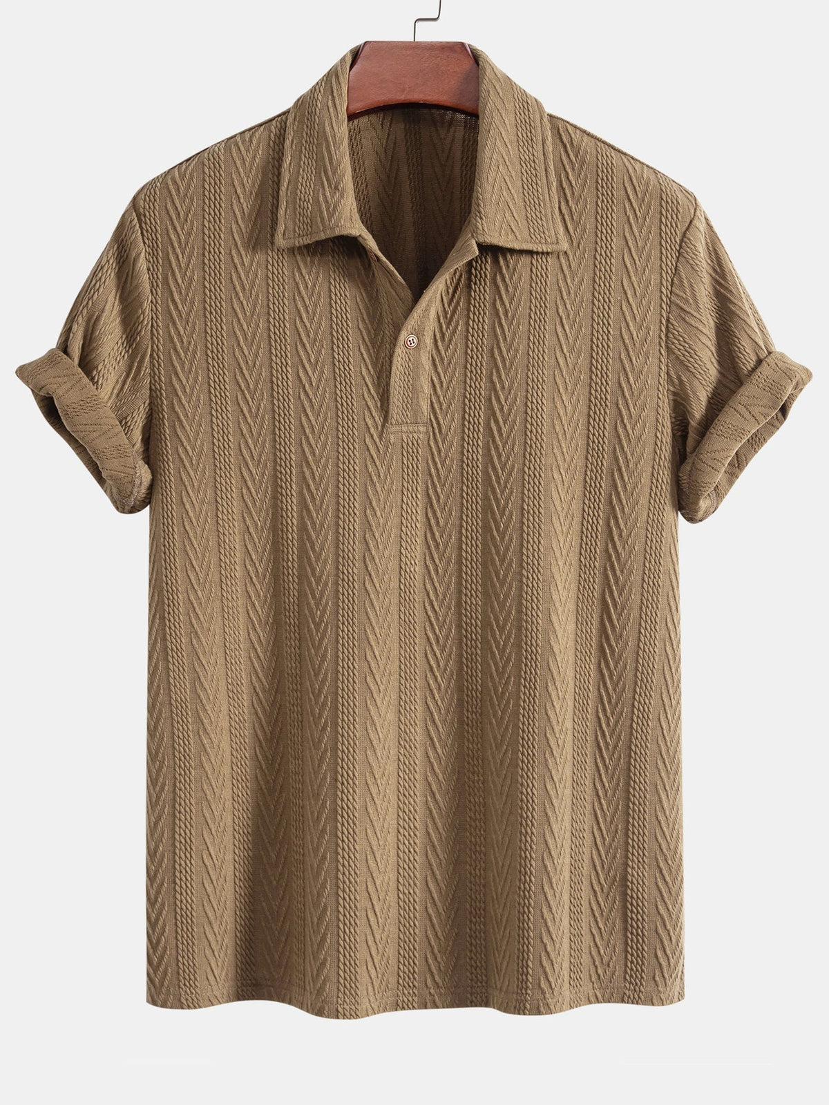 Men's polo shirt in earth tones - SAINT DOR - view 9