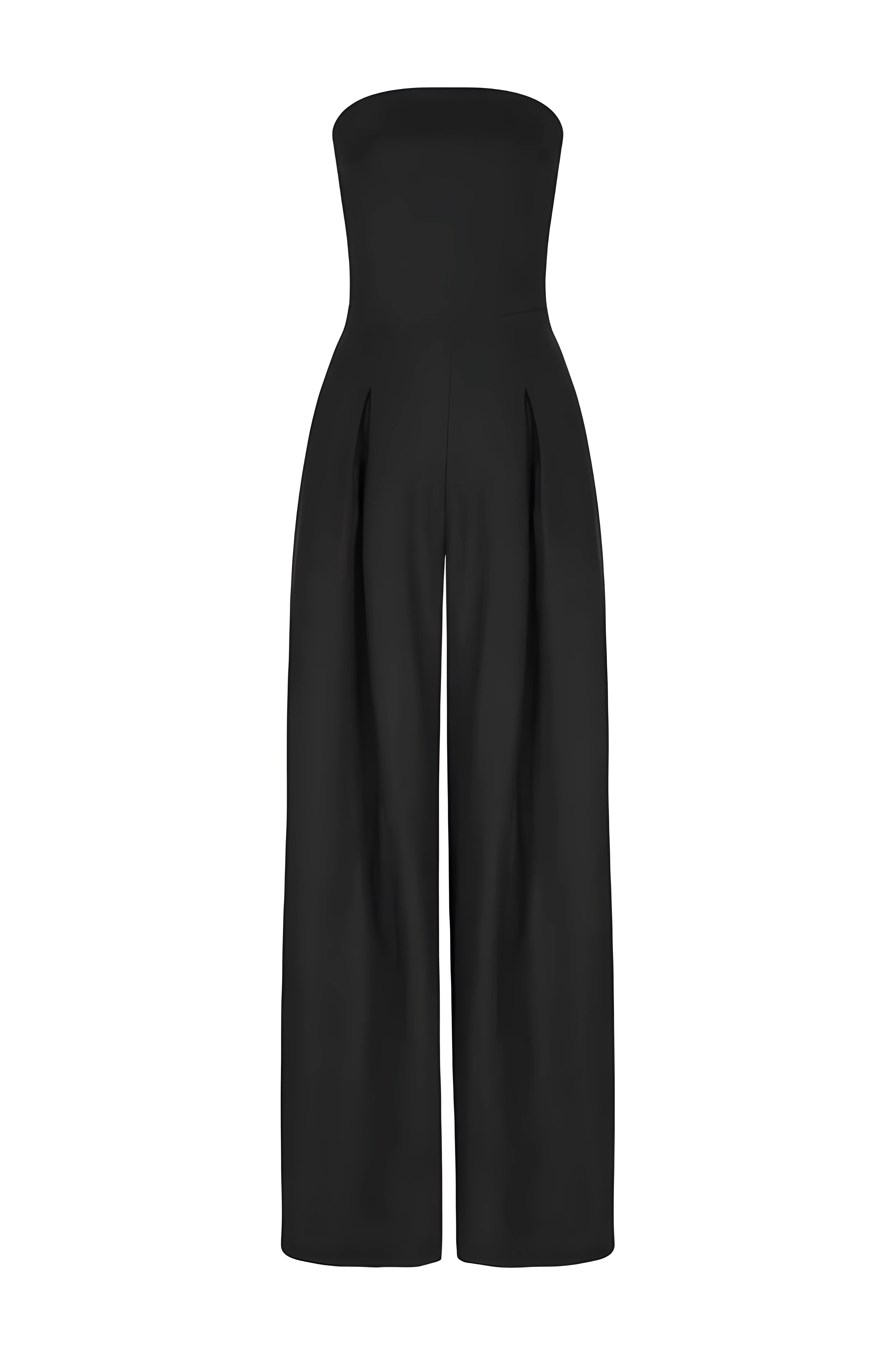 Women's Off-Shoulder Elegant Jumpsuit – Lightweight Style – close-up detail