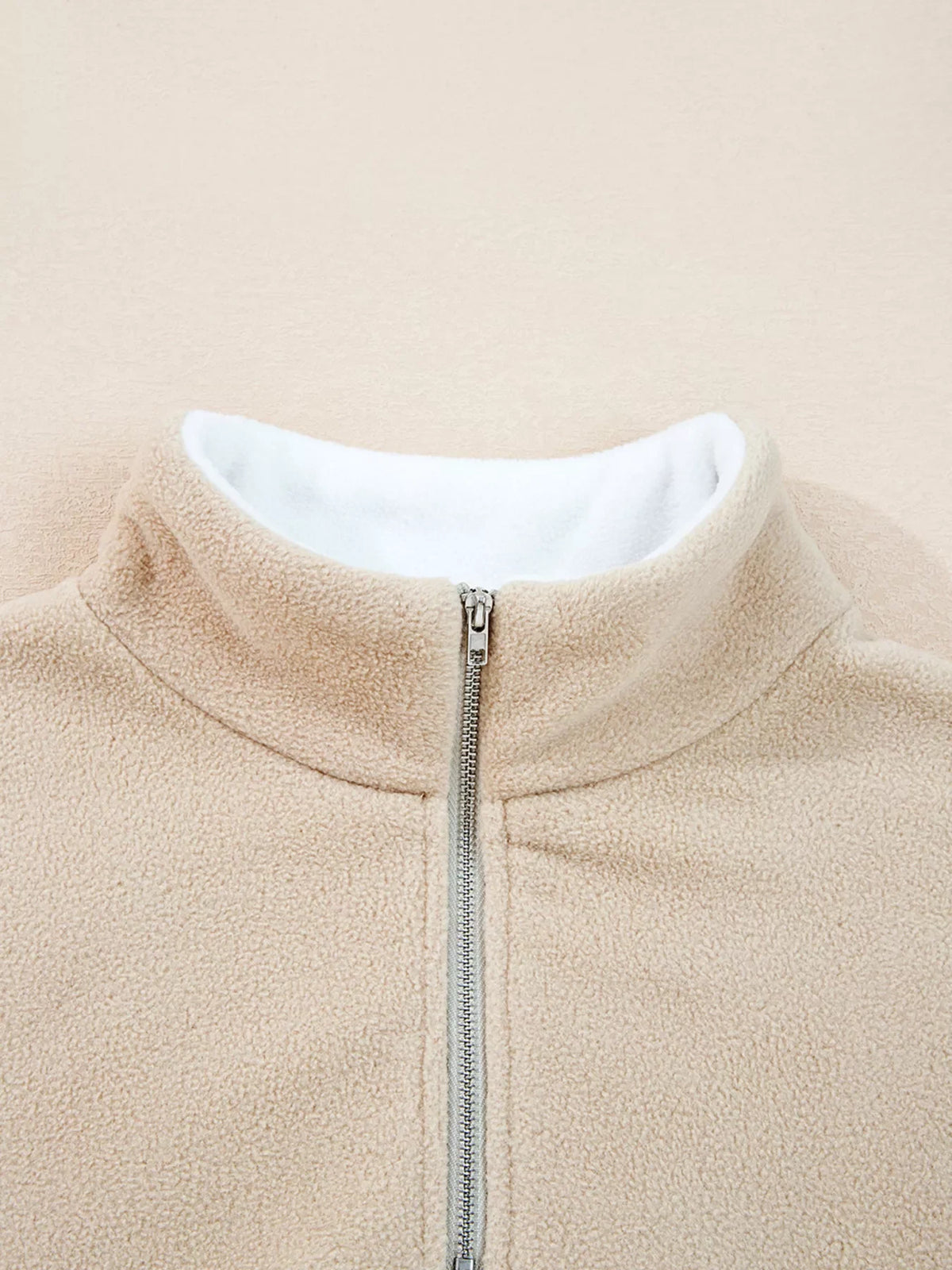 Women's fleece half zip jumper - detail