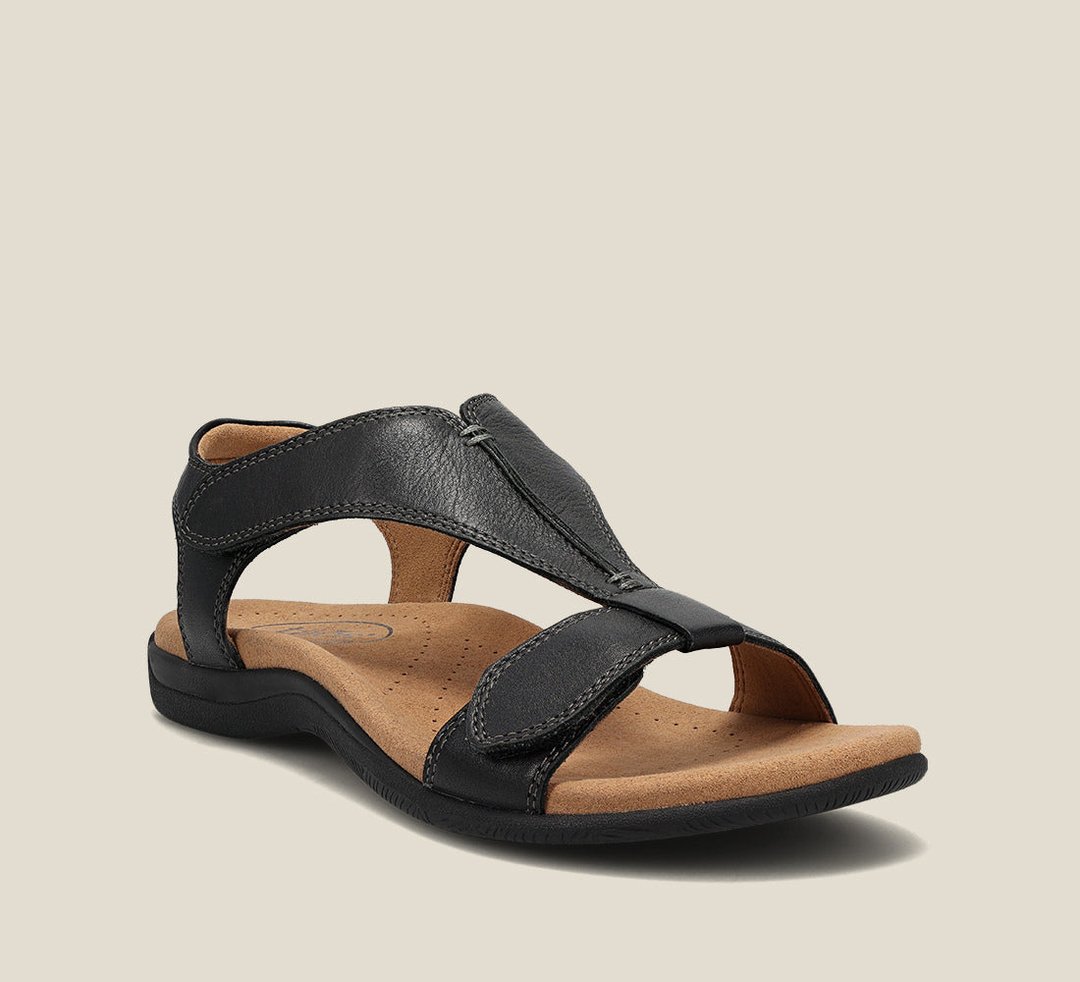 Women's Sandals - Orthopedic Vegan Leather Sandals in Blue