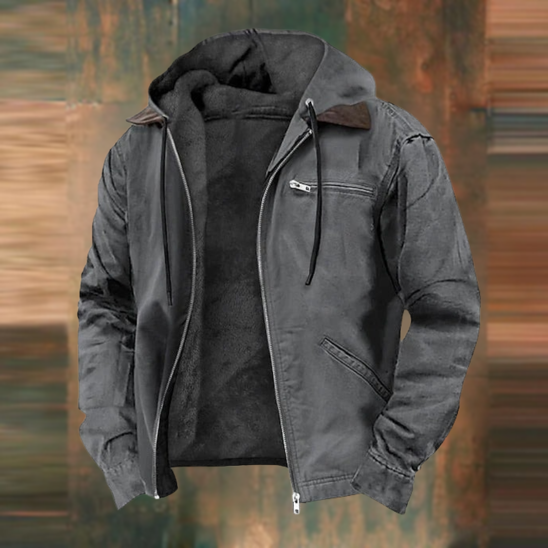 Men's Waterproof Winter Jackett - with Fleece-Innenfutter - back view