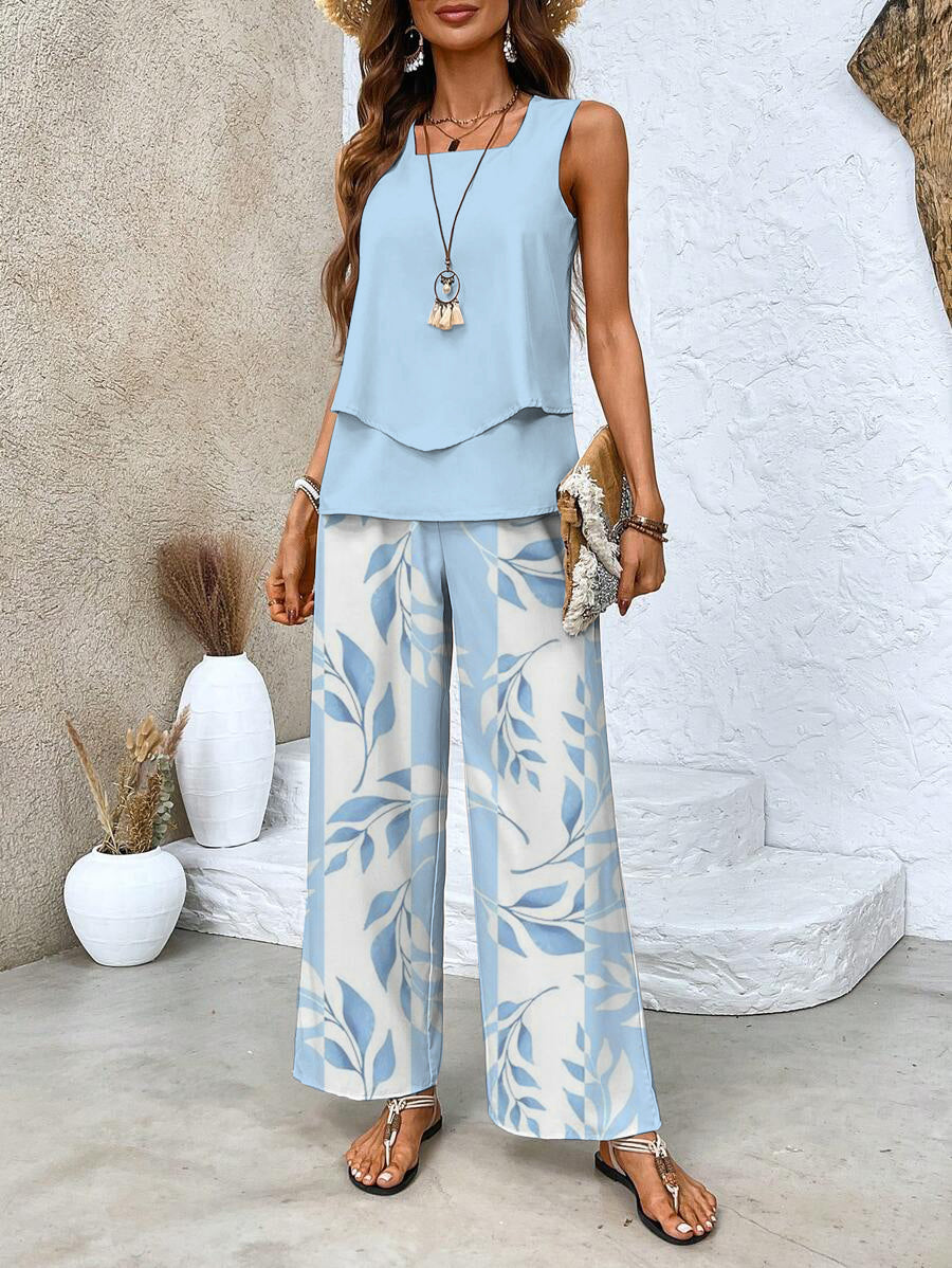 Women's Two-Piece Set - Chic Two-Piece Ensemble