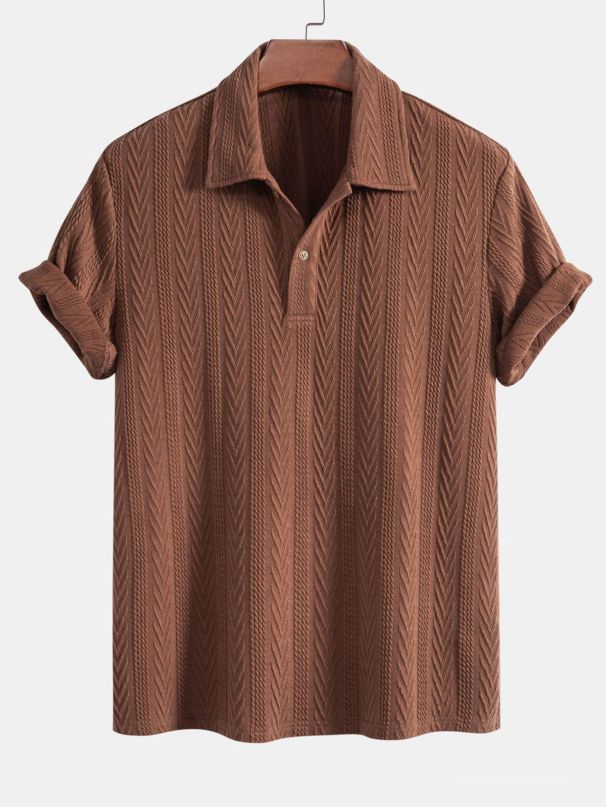 Men's polo shirt in earth tones - SAINT DOR - view 1