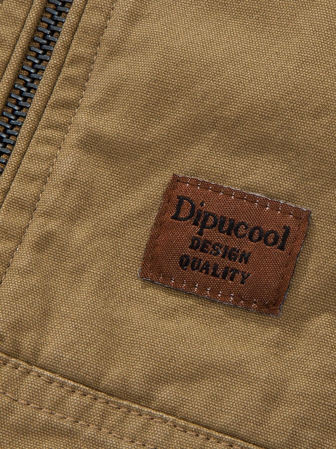 Men's Open Collar Leather Jacket with Chest Pocket – Saint Dor UK – texture detail