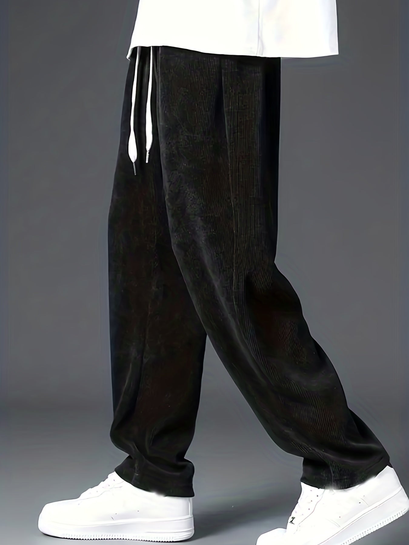 Men's Casual Corduroy Joggers - product view | SAINT DOR