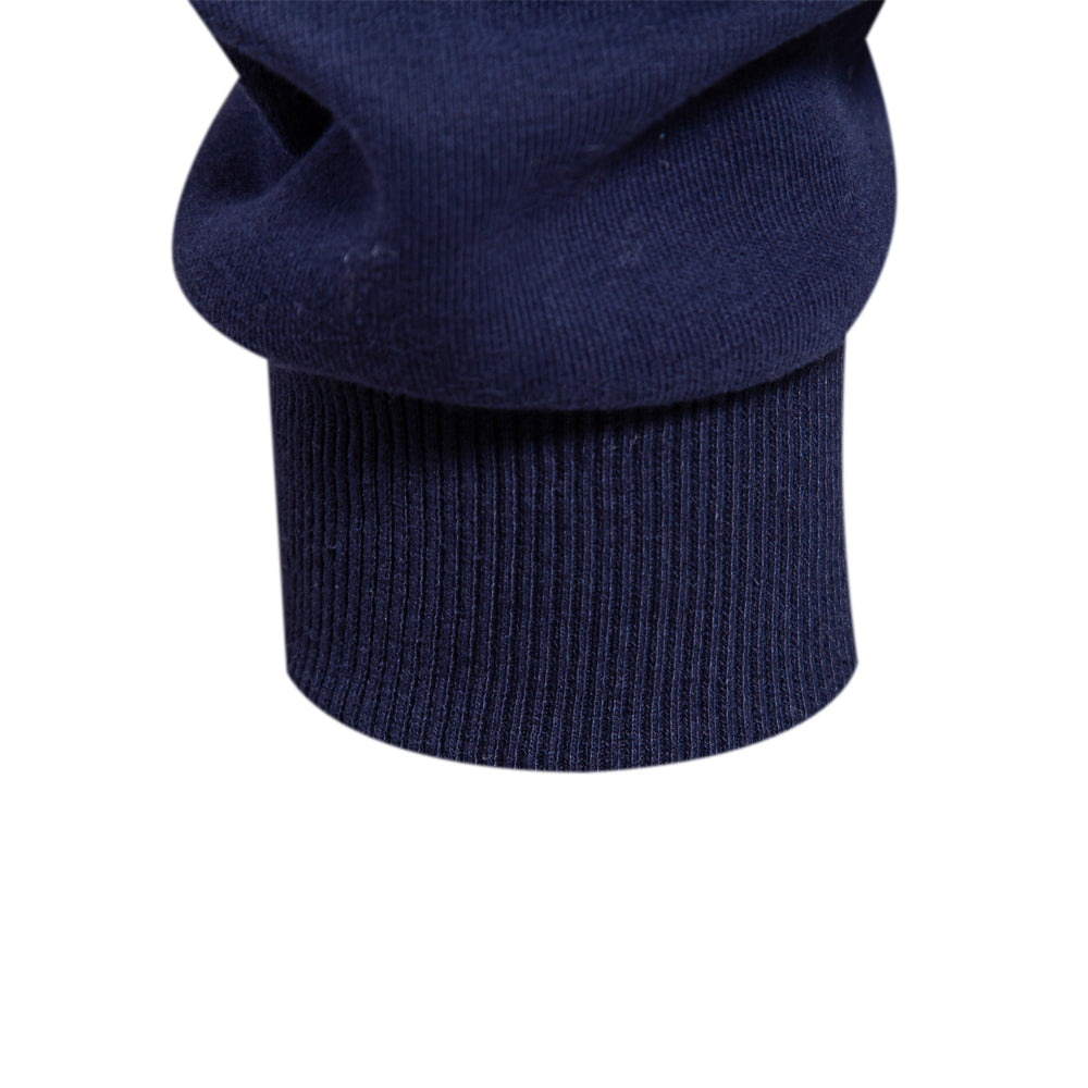 Men's polo sweatshirt, ribbed cuff detail