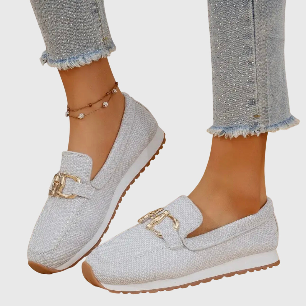 Women's Loafers - Orthopedic Loafers in Gray