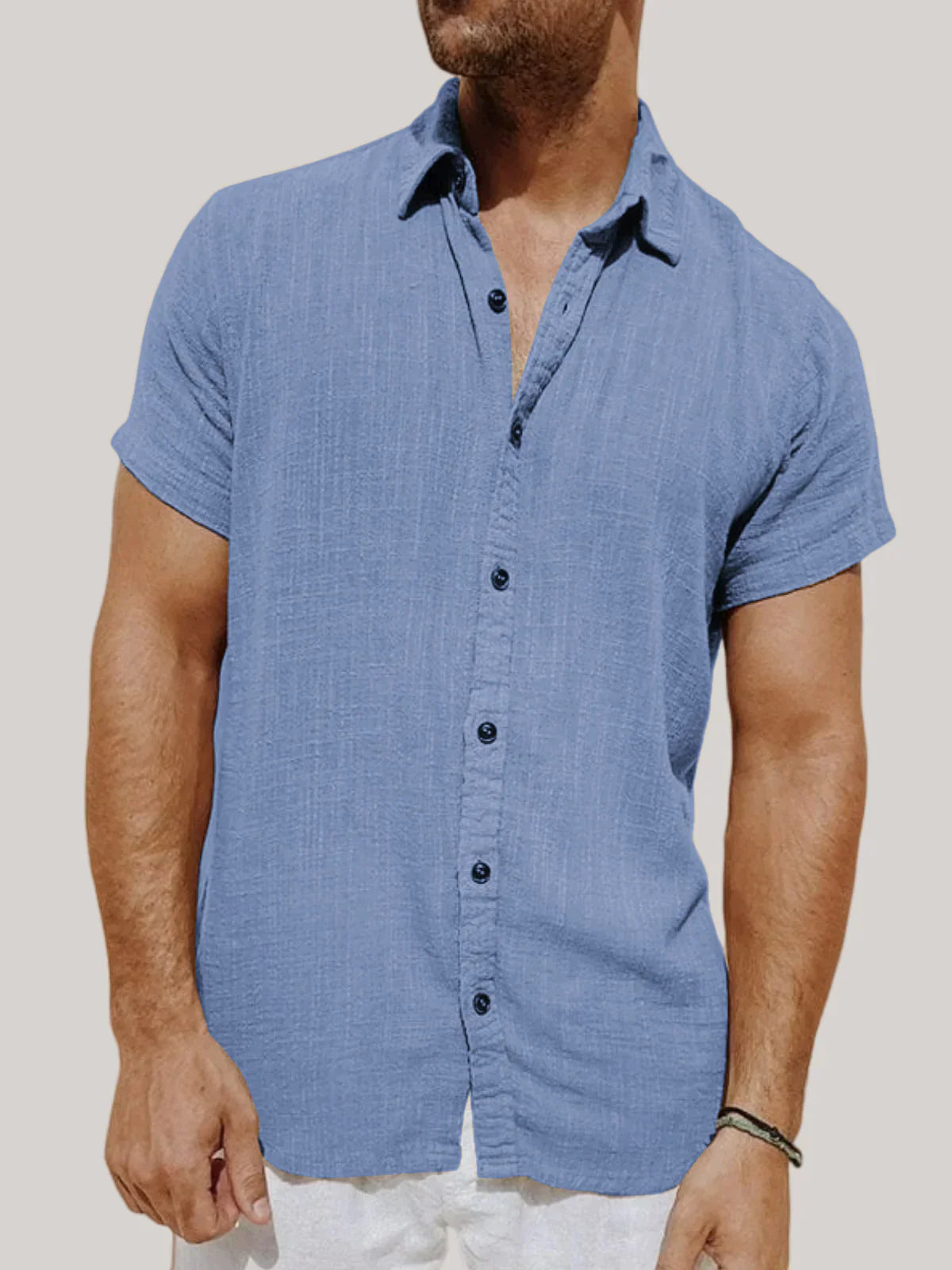 Men's lightweight linen summer shirt - SAINT DOR - view 2