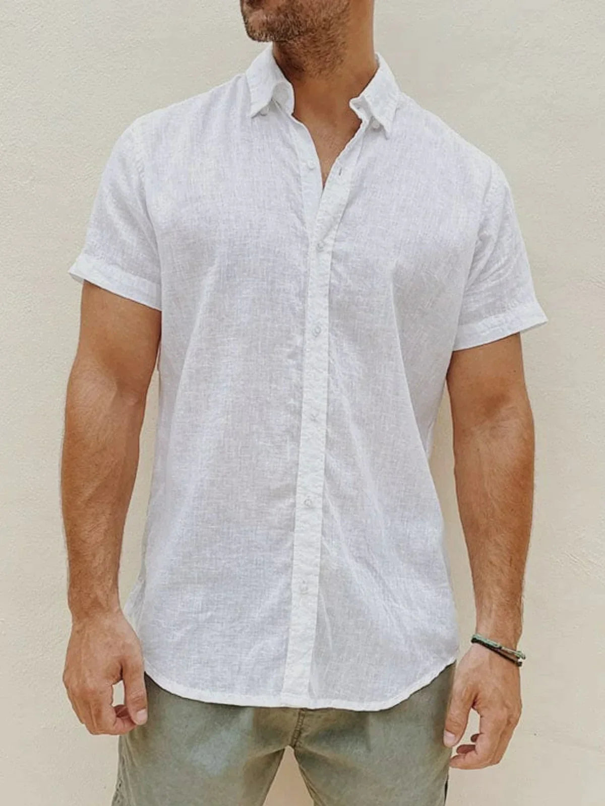 Men's lightweight linen summer shirt - SAINT DOR - view 3