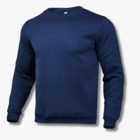 Men's plain crew neck sweatshirt in Navy