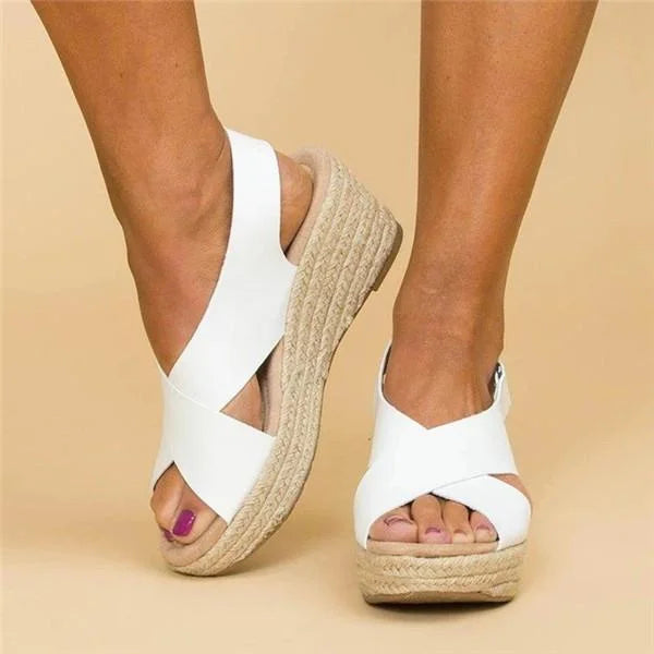 Women's Sandals - Orthopedic Cushioned Sandals in Beige