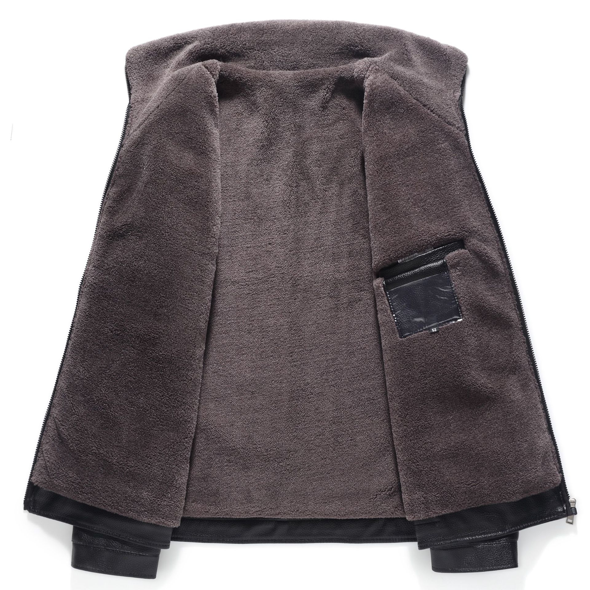 Men's Waterproof Fleece-Lined Leather Jacket – Saint Dor UK – lifestyle shot
