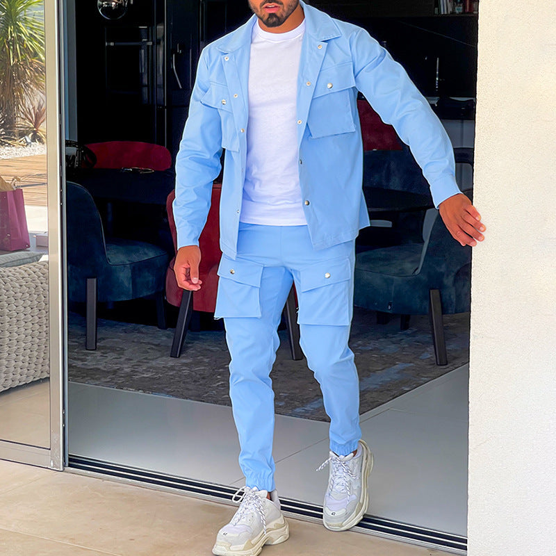 Men's Two-Piece Set - Cargo Street Style - view 5