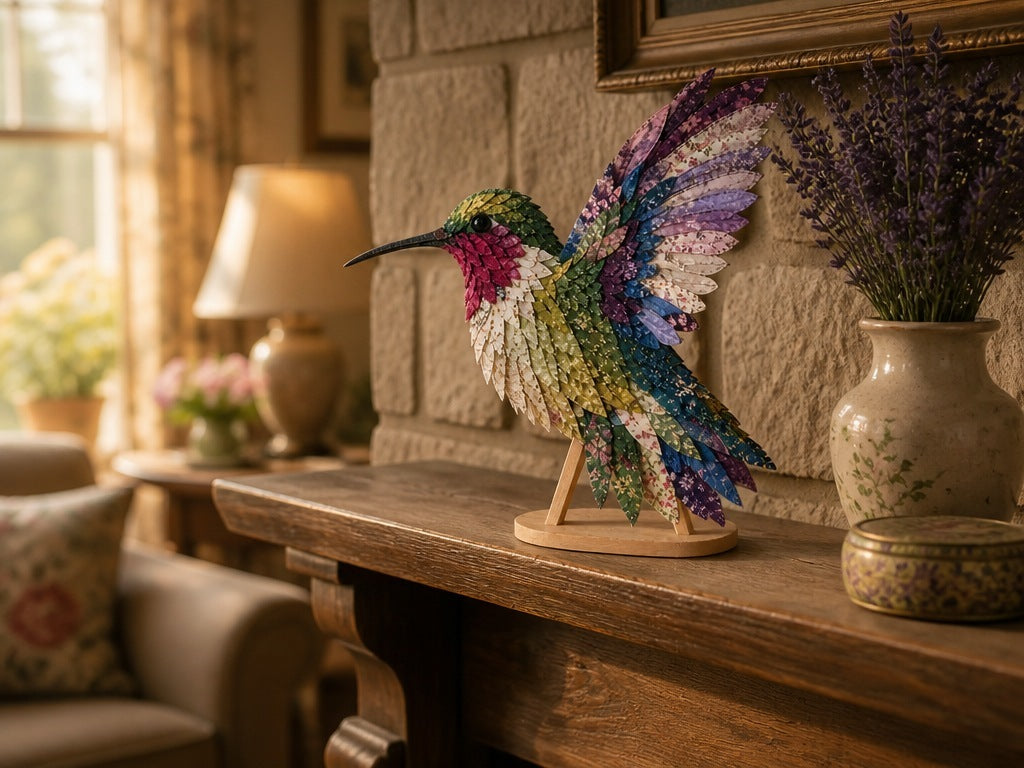 3D fabric bird craft kit with layered feathers - view 4