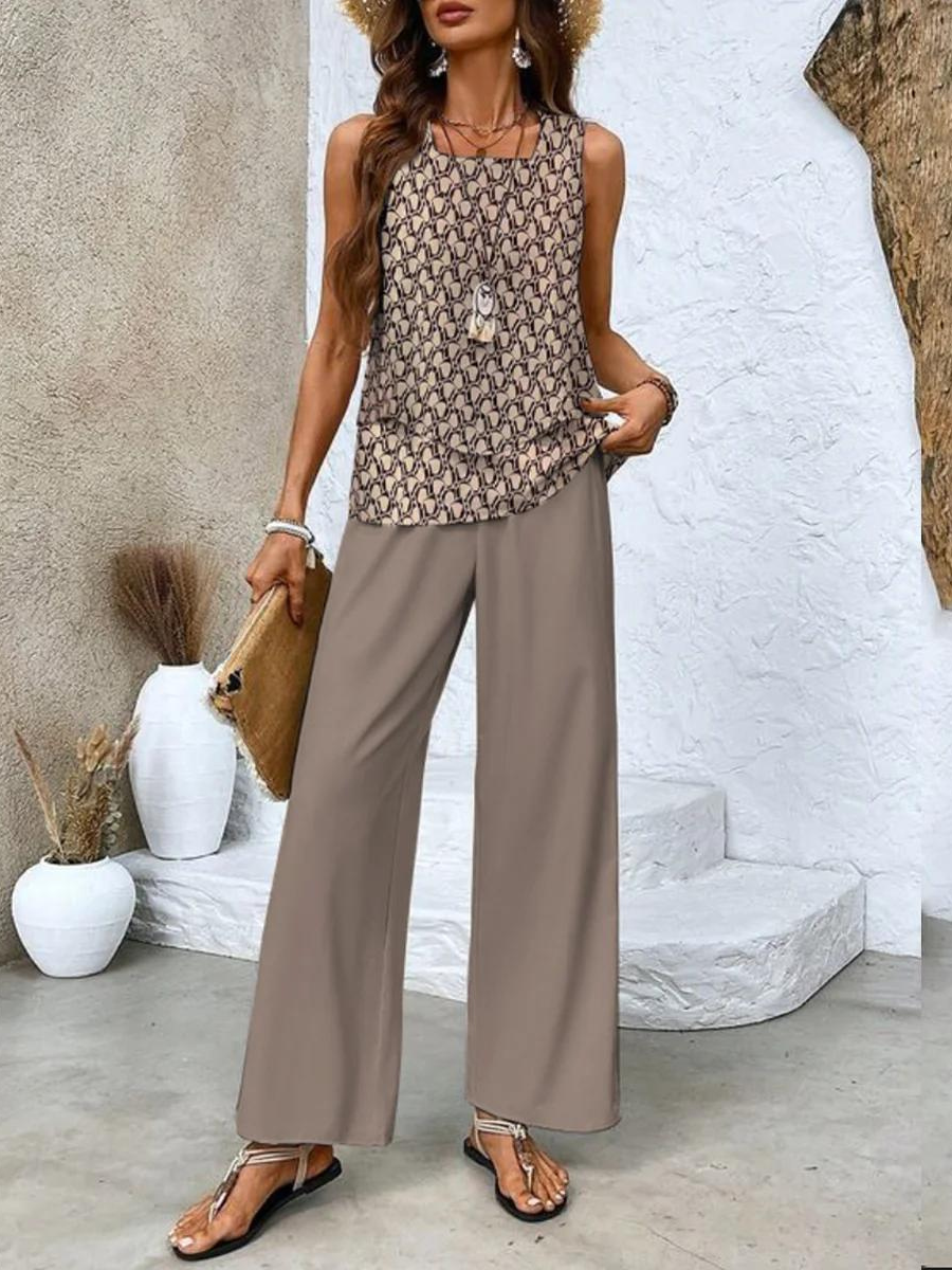Women's Two-Piece Set - Chic Two-Piece Ensemble in Black