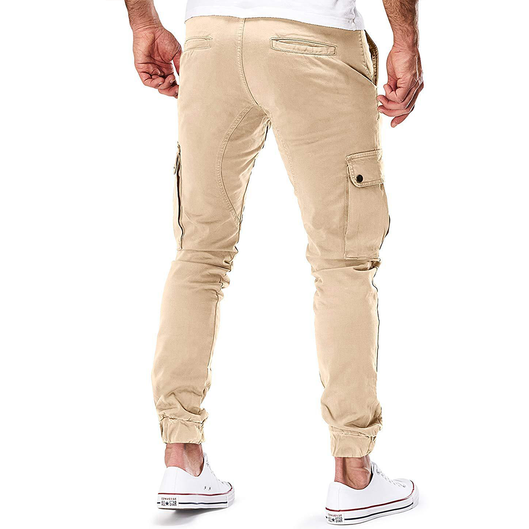 Men's Long Cargo Trousers - detail view | SAINT DOR