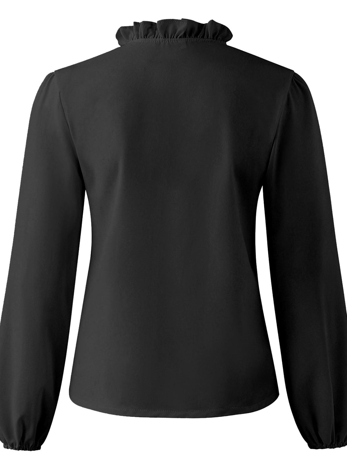 Women's ruffled V-neck blouse - detail