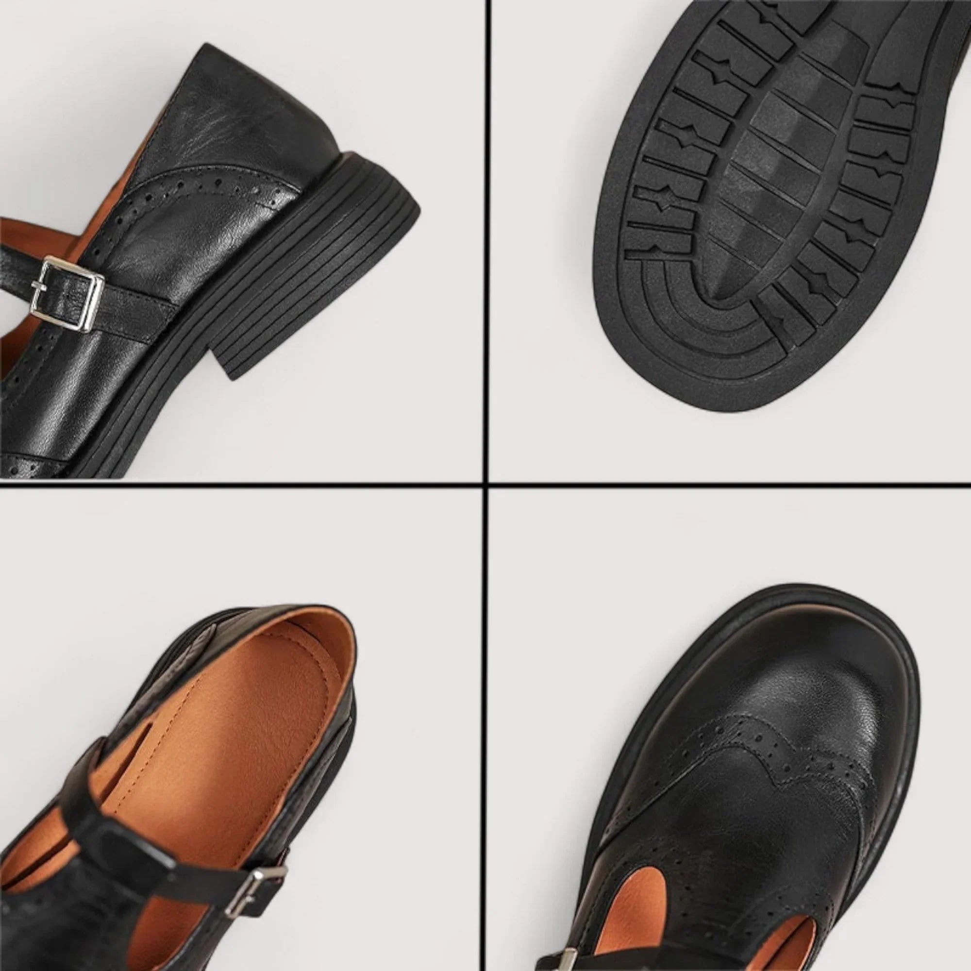 Women's Shoes - Orthopedic Mary Jane Shoes in Brown