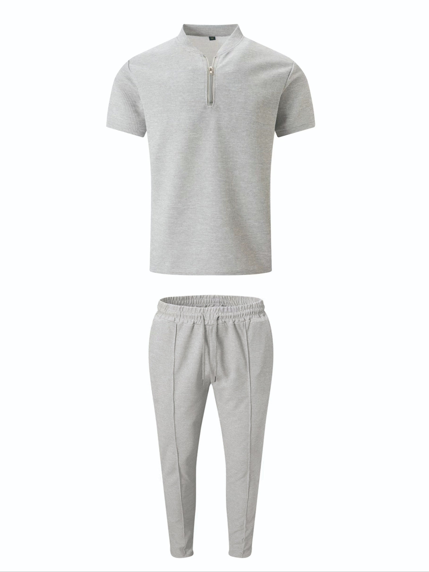 Men's Occasion Two-Piece Co-Ord Set - Every-Occasion Outfit in White — front view