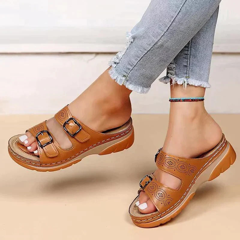 Women's orthopaedic arch support sandals – Saint Dor UK – front view