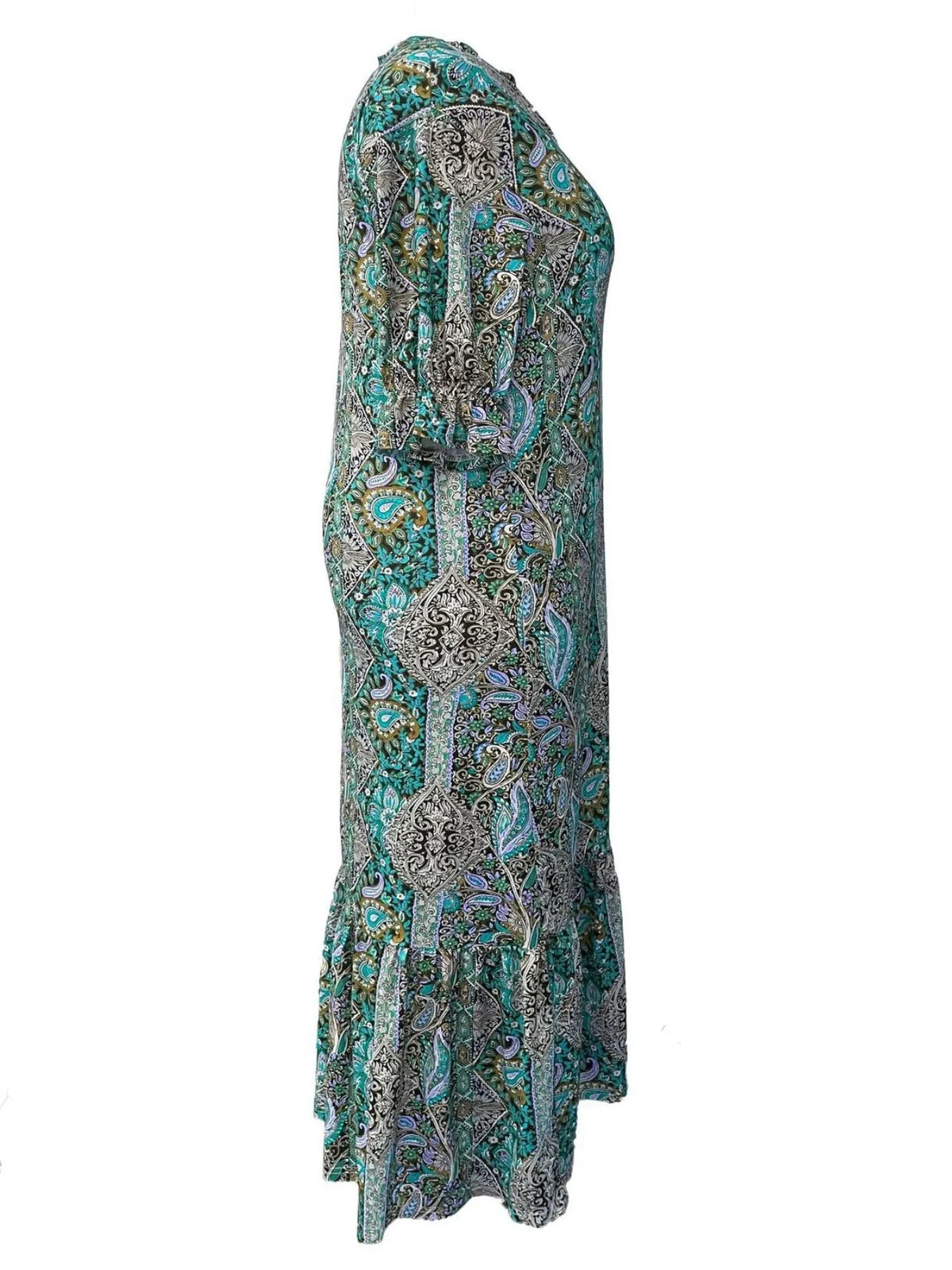 Women's paisley print midi dress - detail