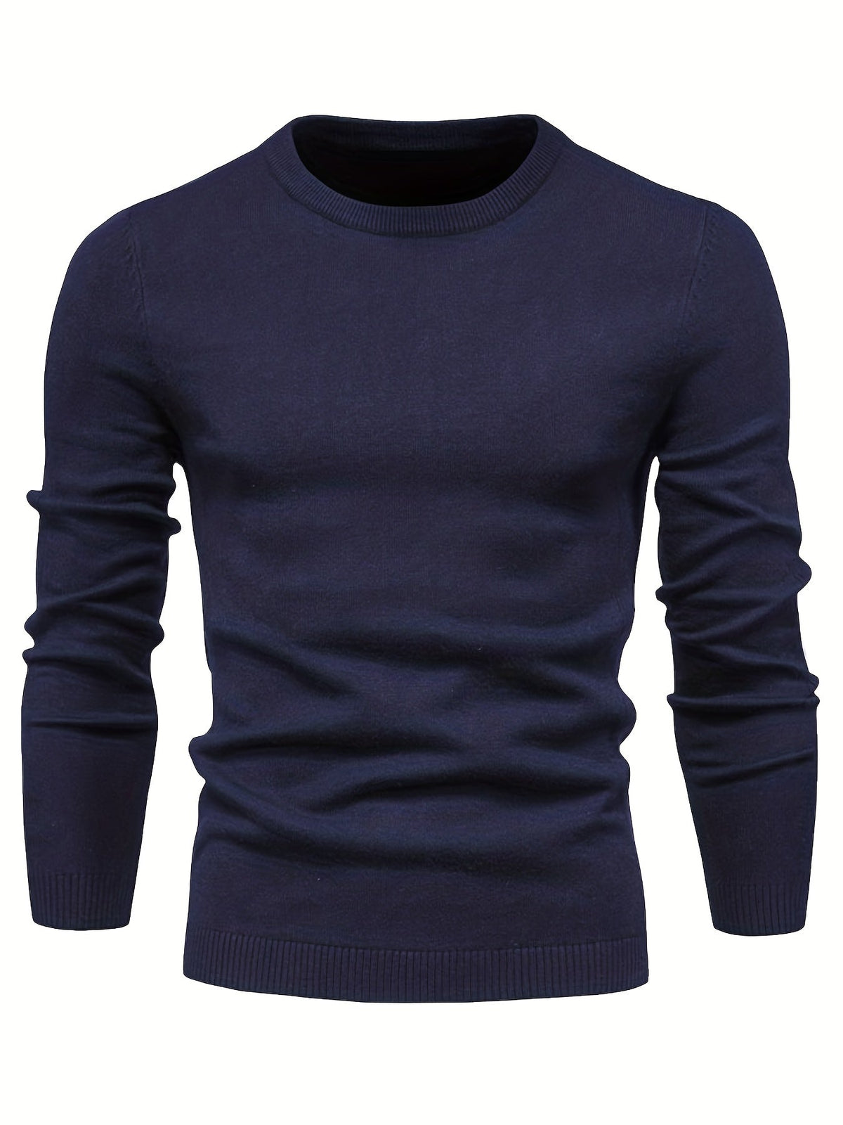 Men's fine knit jumper in Navy