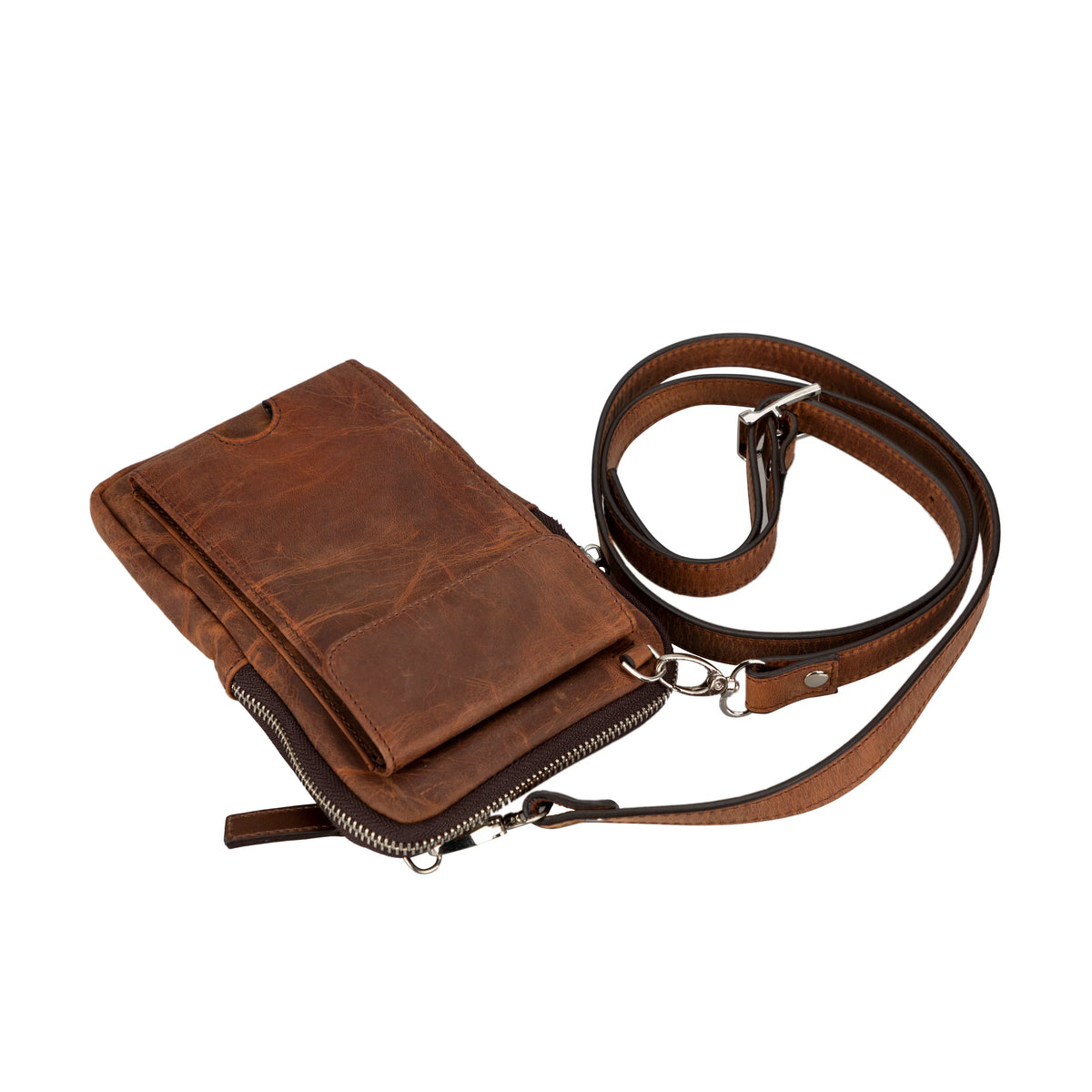 Leather Crossbody Phone Bag – Full-grain leather – view 13