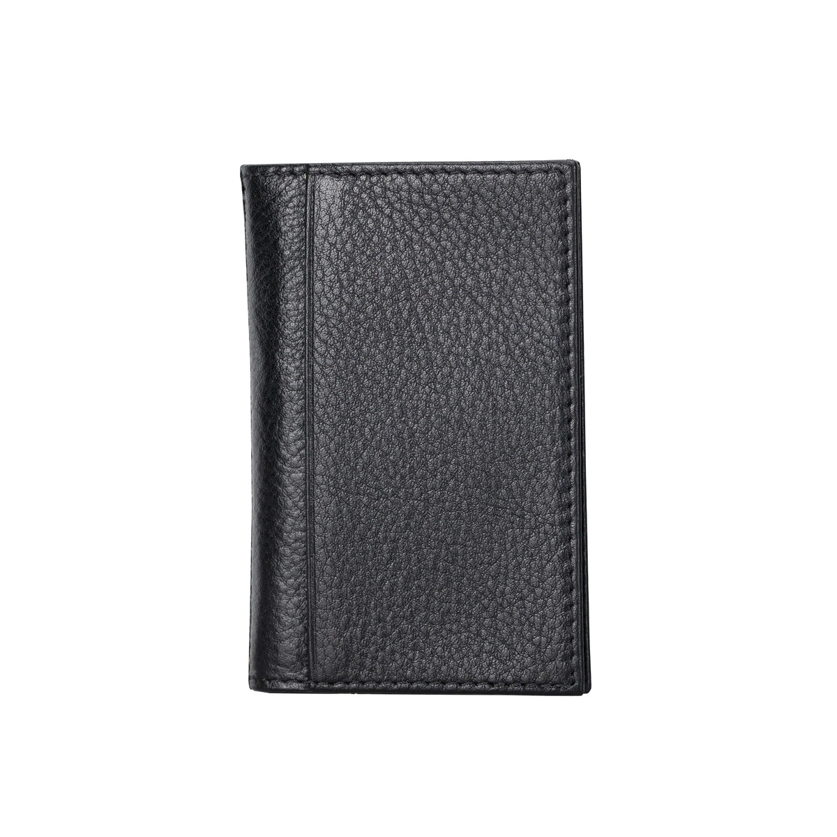 Leather Card Holder in Deep Black