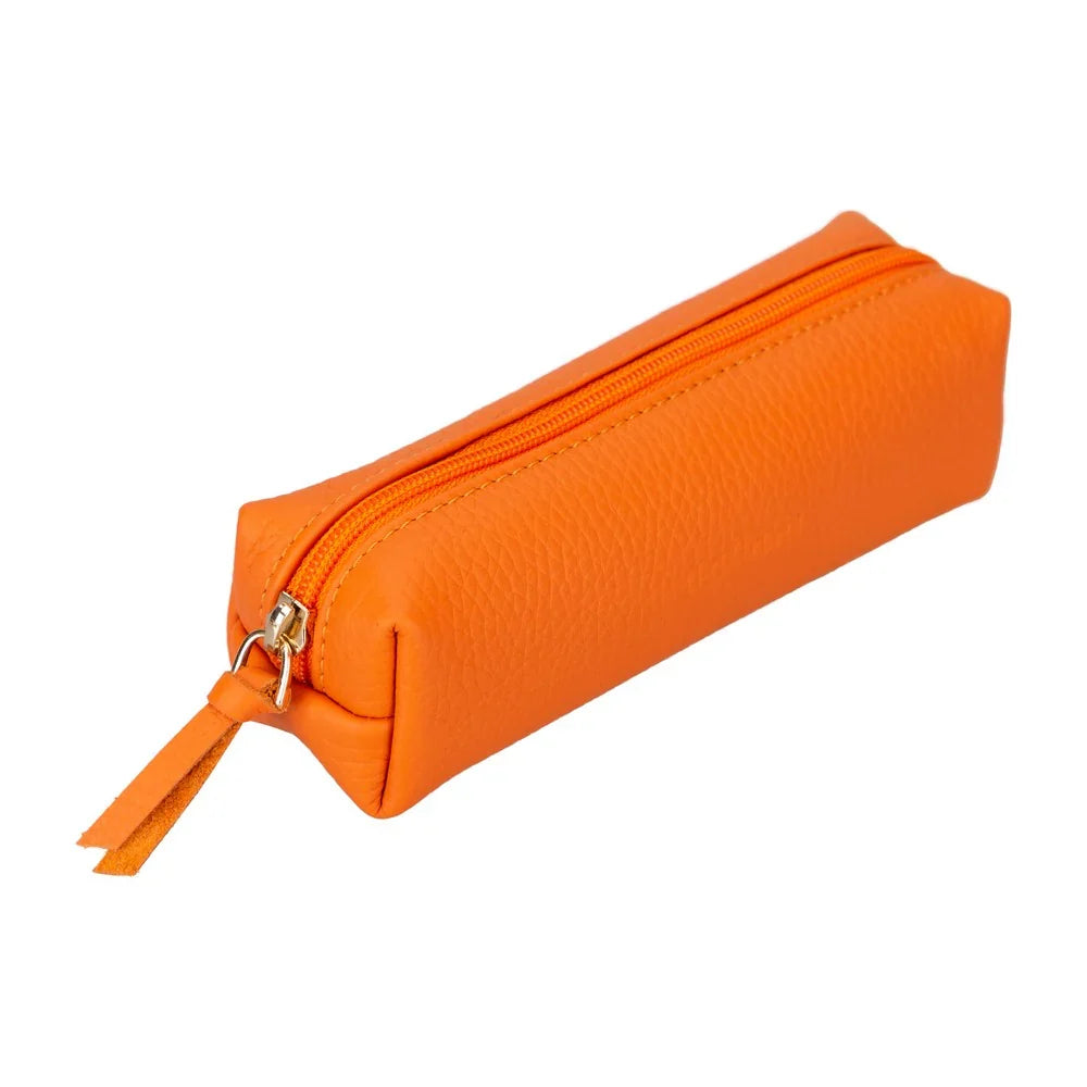 Leather Pencil Case in Copper