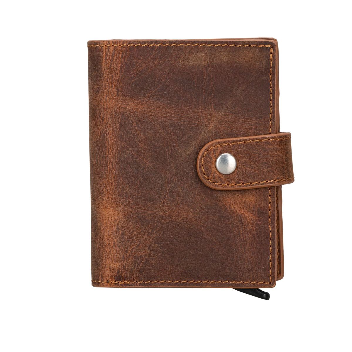 Leather Card Holder in Tan Brown