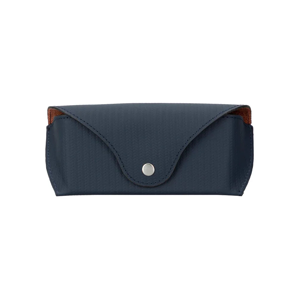 Leather Glasses Case in Ocean Blue