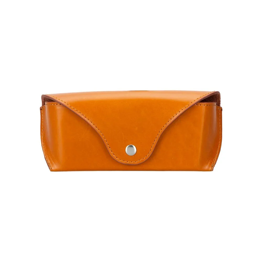 Leather Glasses Case in Sandy Tan