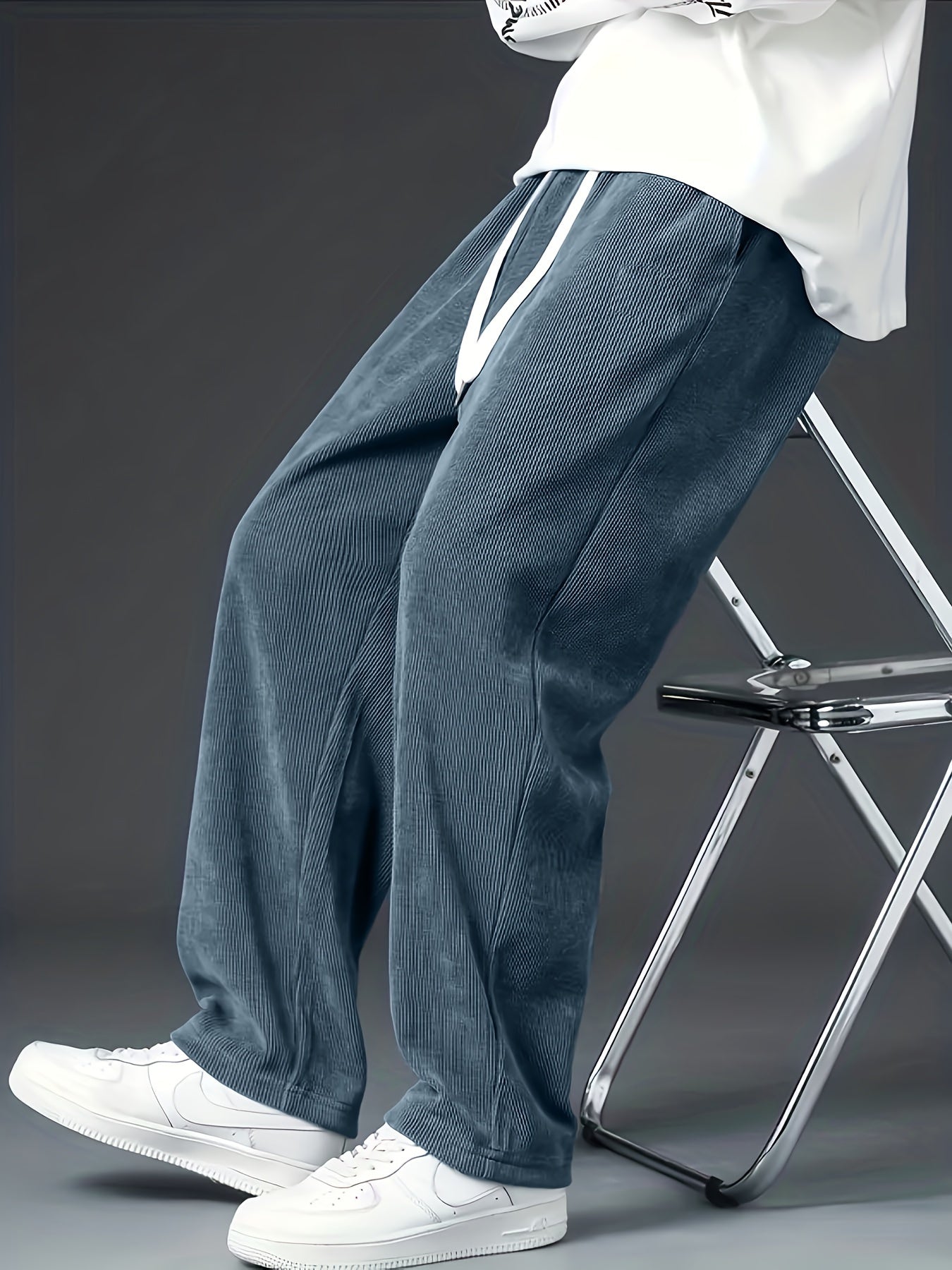 Men's Casual Corduroy Joggers - side view | SAINT DOR