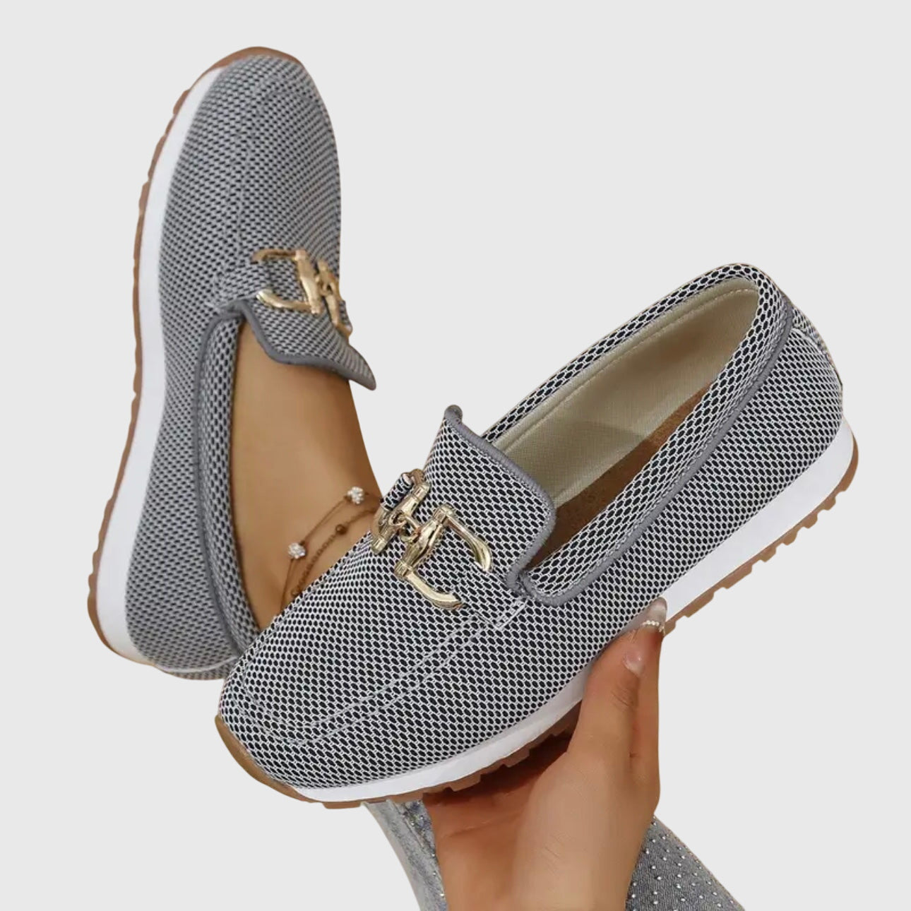 Women's Loafers - Orthopedic Loafers in Gray