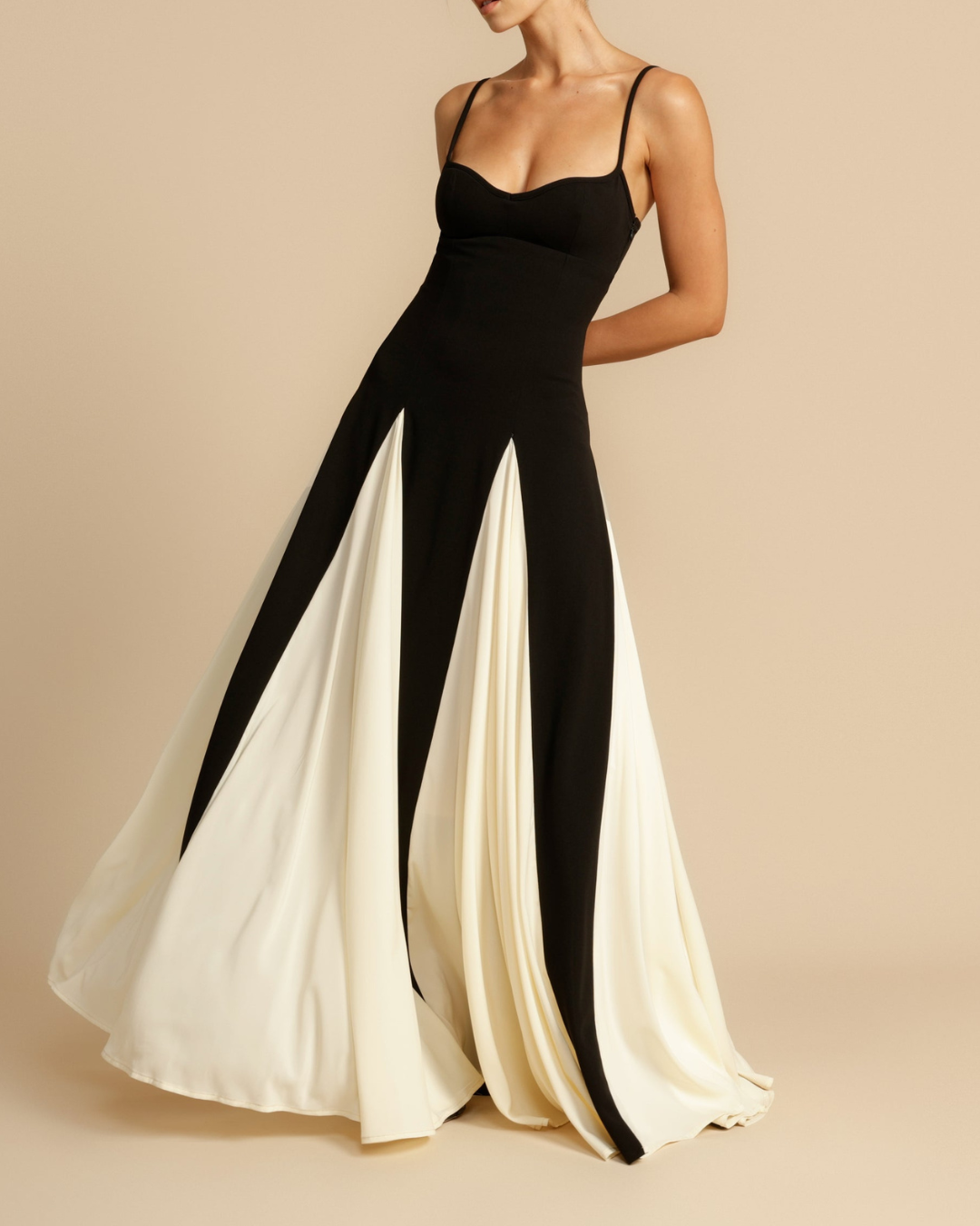 Women's Tulle Maxi Dress – Flowing Elegant Wedding Guest – front view