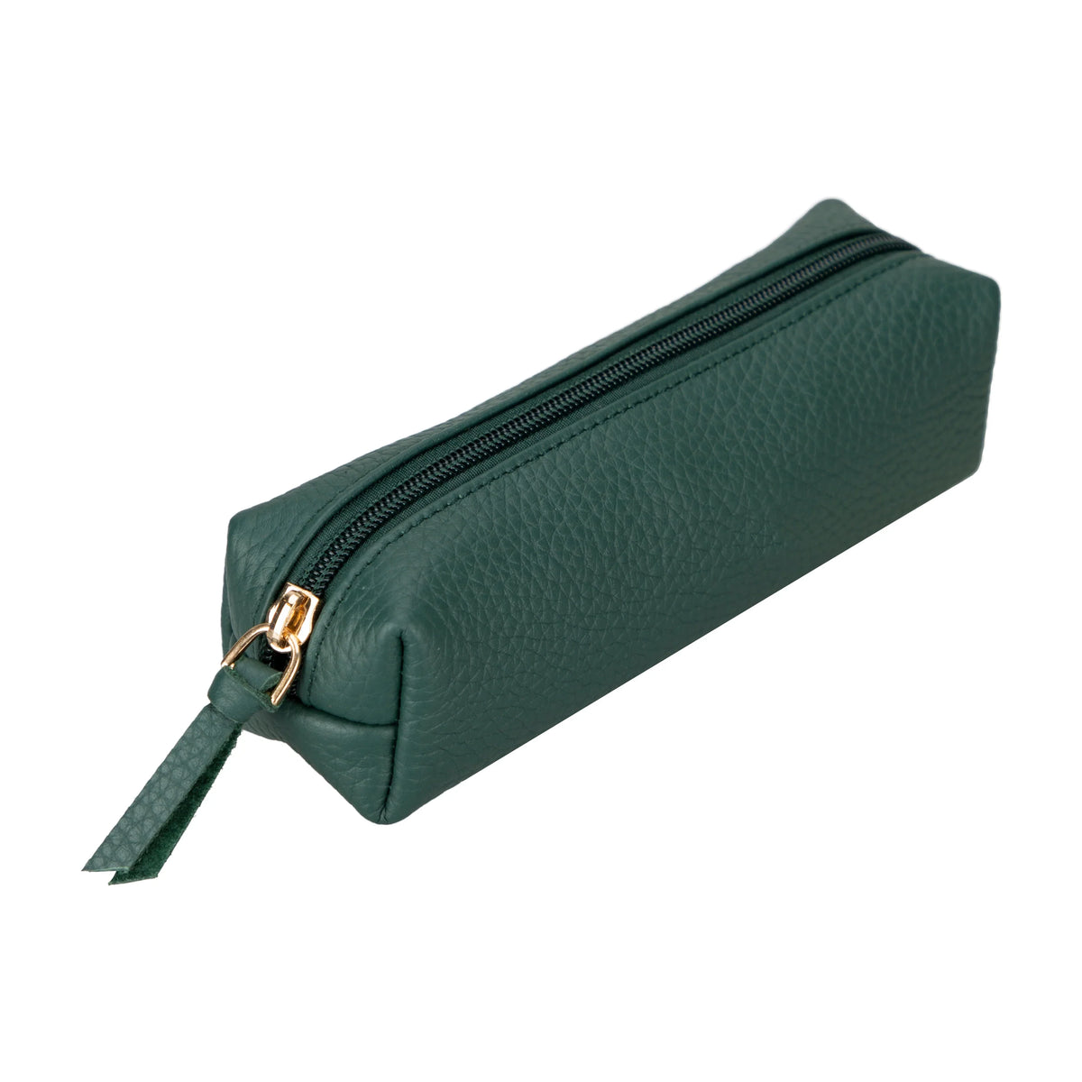 Leather Pencil Case in Emerald
