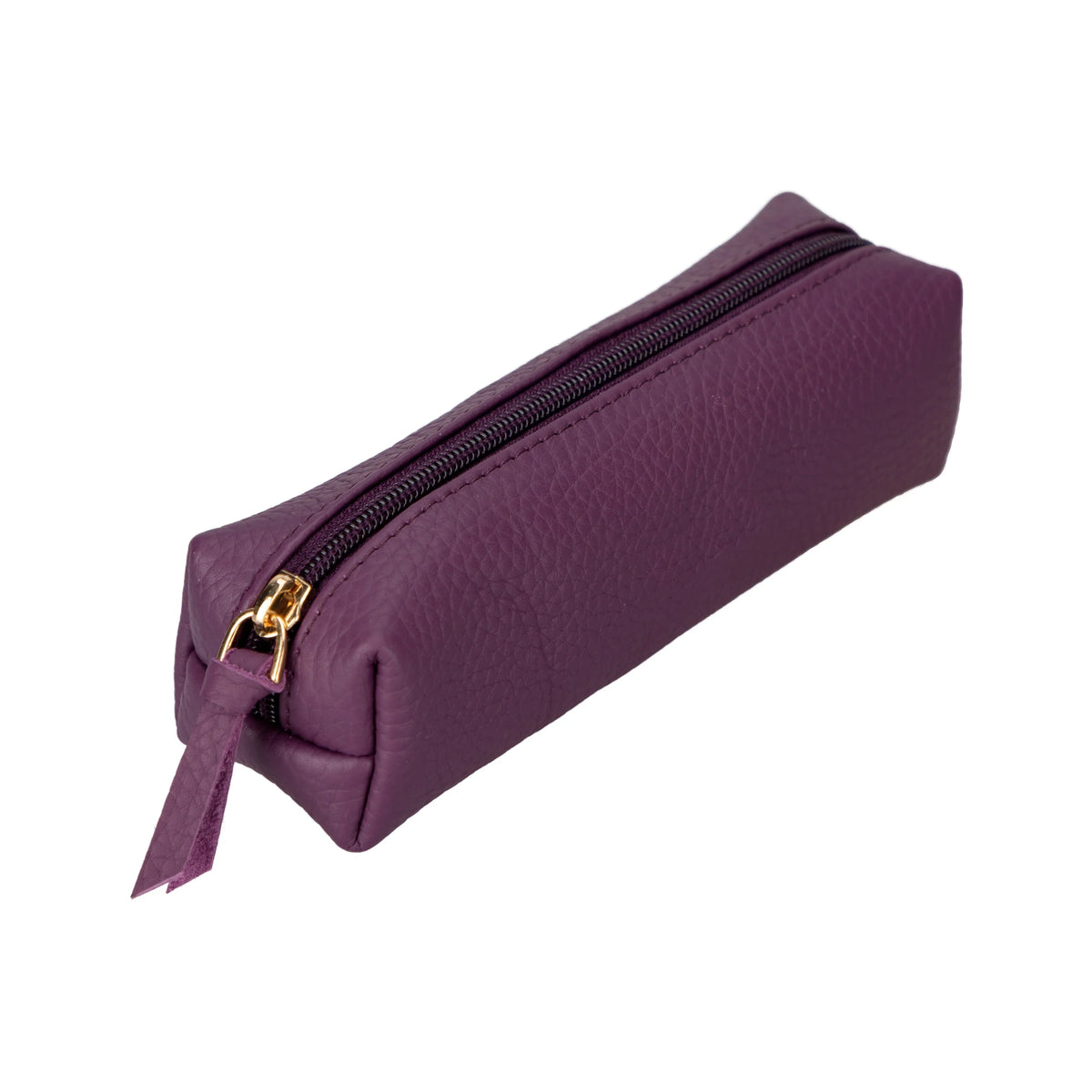 Leather Pencil Case in Damson