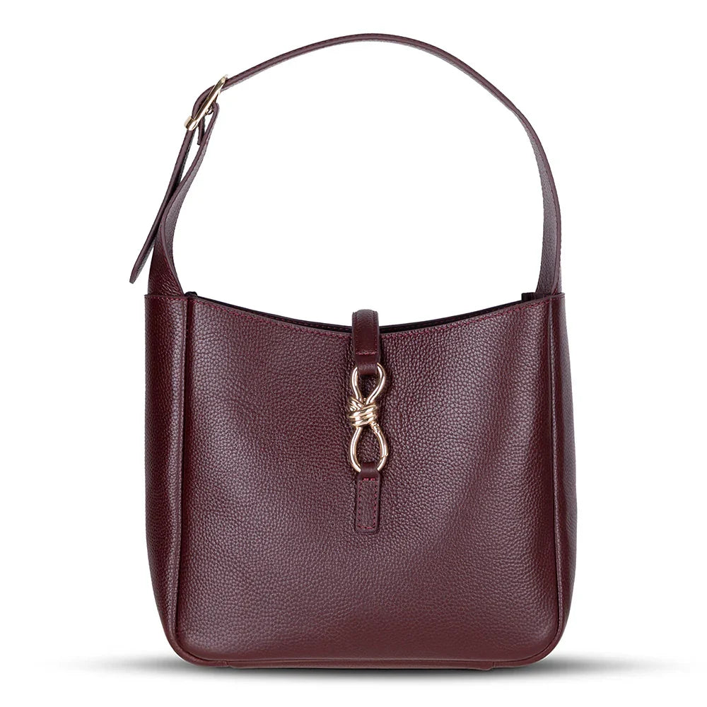 Women's Leather Bag in Burgundy
