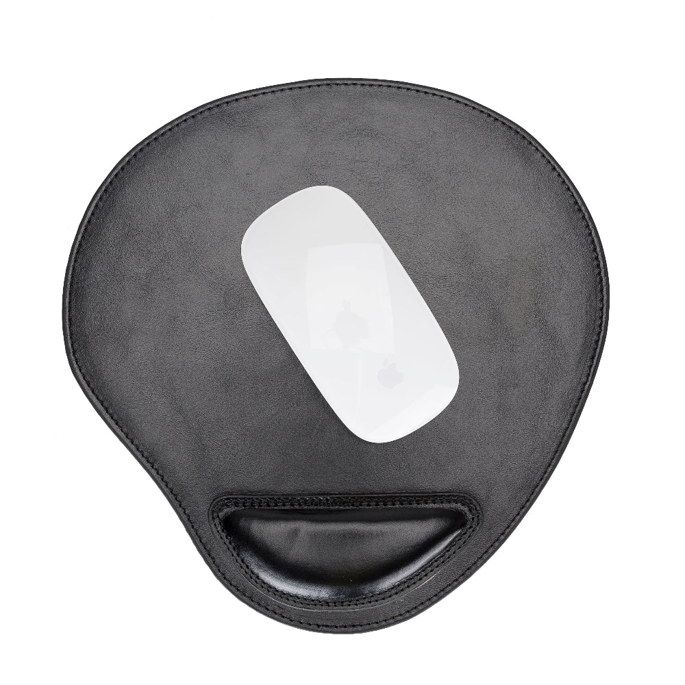 Leather Mouse Mat in Black