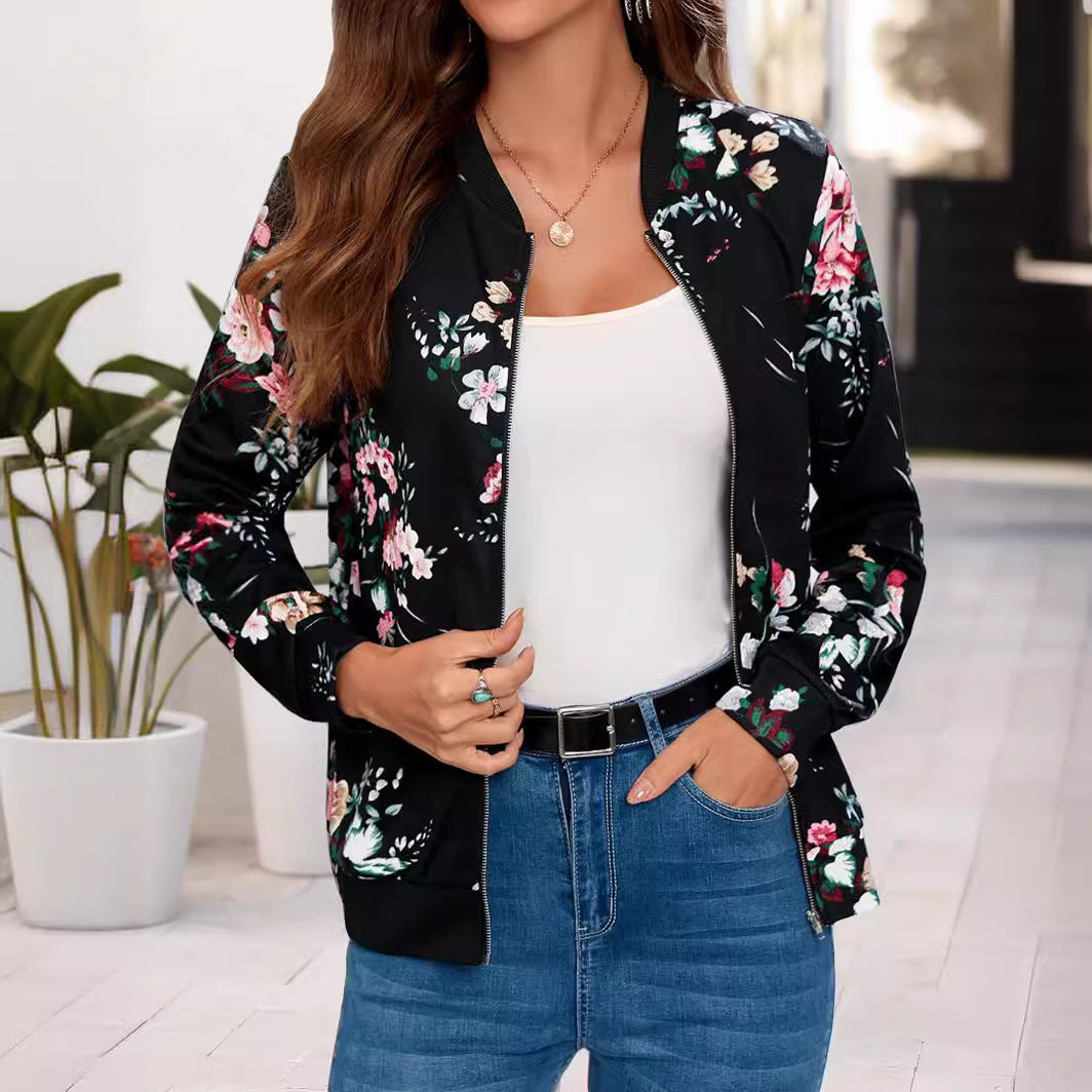Women's Bomber Jacket - relaxed fit