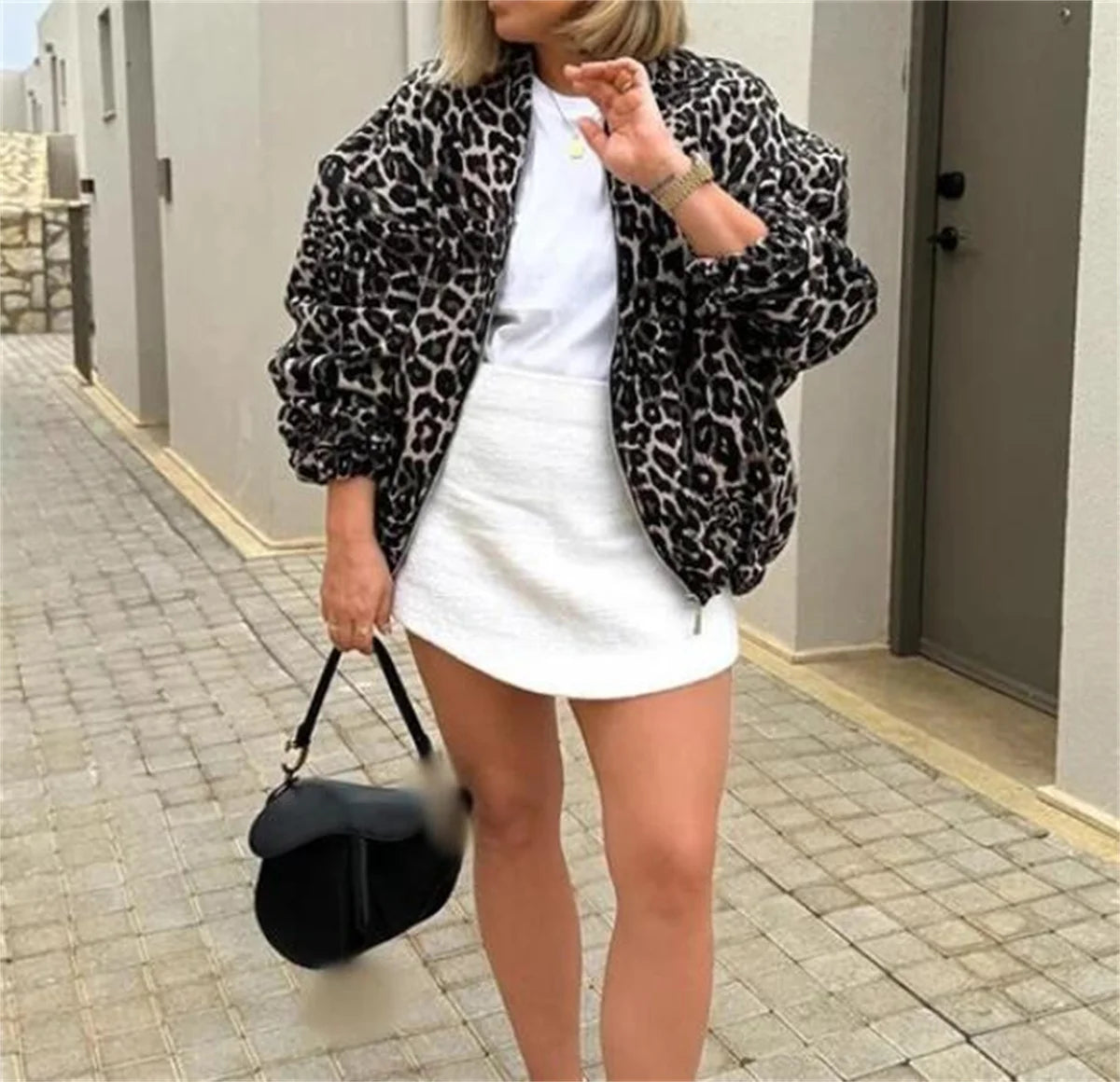 Women's Bomber Jacket - relaxed, casual fit