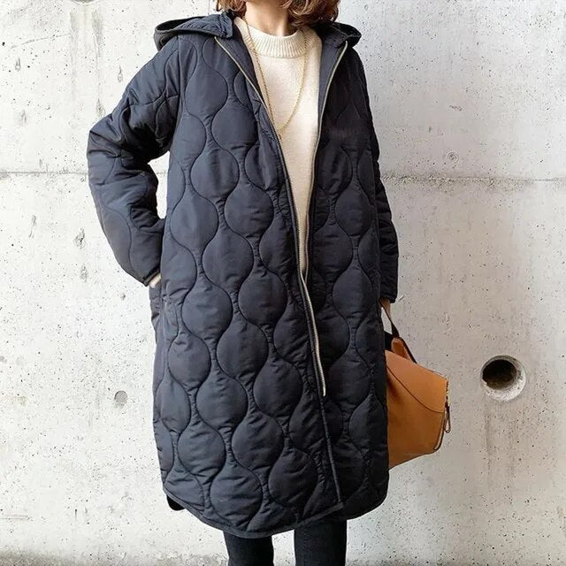 Women's Padded Jacket in Navy