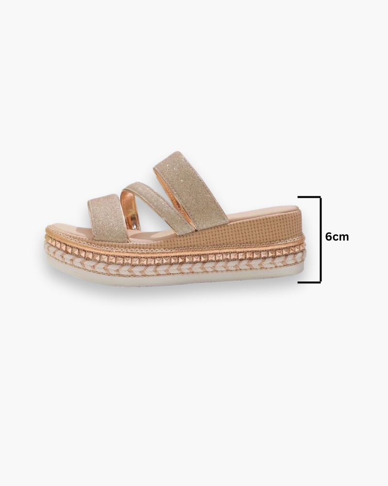 Women's platform sandals with breathable design – Saint Dor UK – detail view