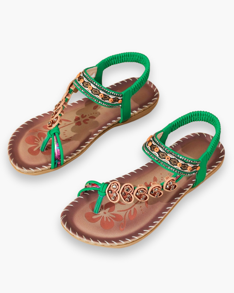 Women's boho adjustable strap summer sandals – Saint Dor UK – lifestyle shot
