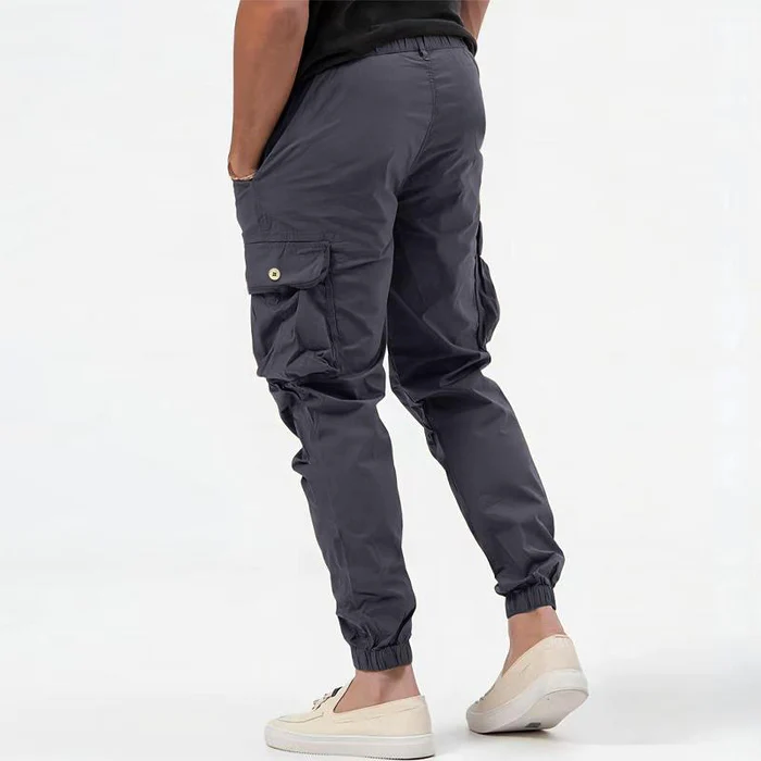 Men's Woven Cargo Trousers - side view | SAINT DOR