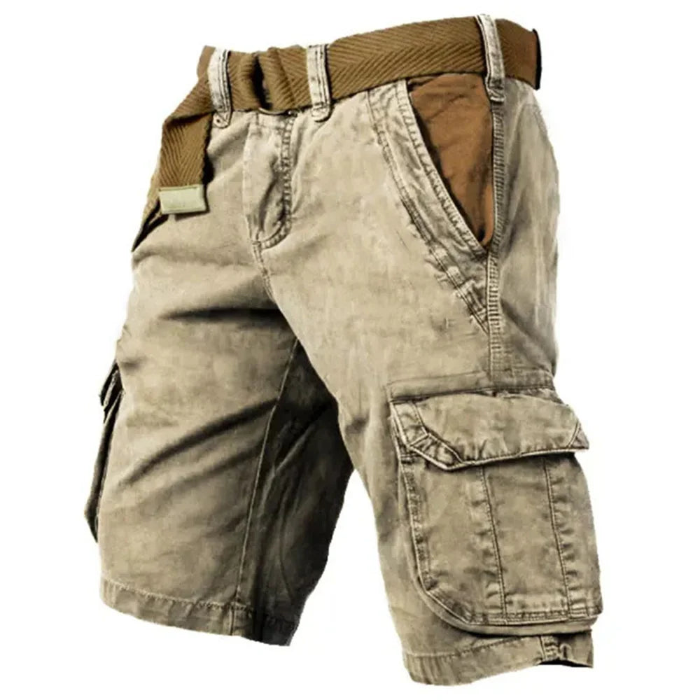 Men's Cargo Shorts – Denim Material – Versatile & Comfortable – Summer - back view
