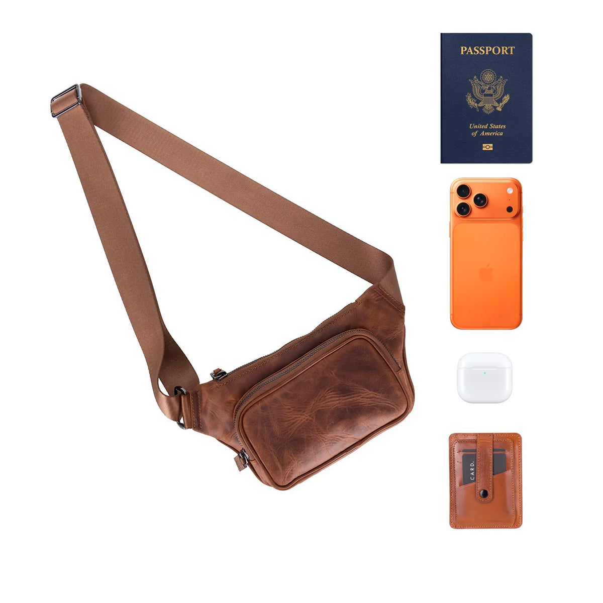 Leather Crossbody Bag – Full-grain leather – view 17