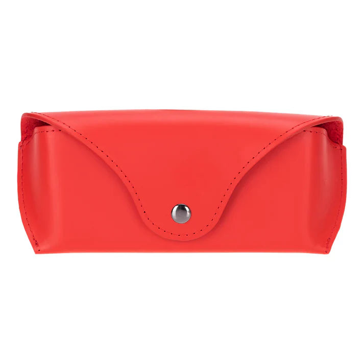 Leather Glasses Case in Lacquer Black